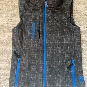 Gray and Blue Cowboy Hardware Vest